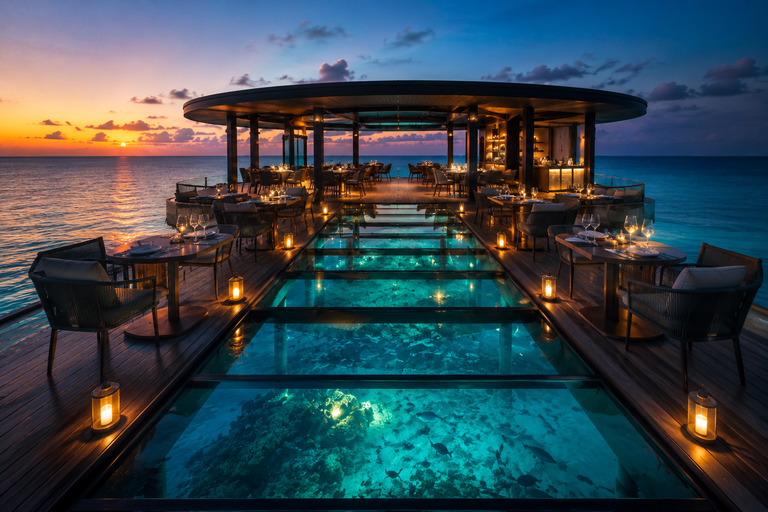 Infinia Maldives signature fine dining restaurant with refined ocean-to-table gastronomy
